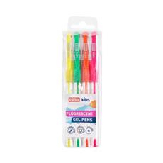 EASY Kids FLUO Sada neonovch gelovch per, 4 barvy