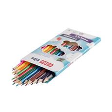 EASY COLOUR Trojhrann pastelky, 12 ks, 12 barev