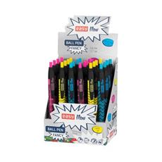 EASY FANCY Kulikov pero, modr semi-gelov npl, 0,7 mm, 24 ks v balen, fluo mix