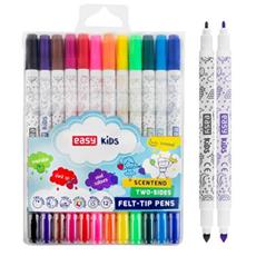EASY Kids TWIN Oboustrann fixy s vn, vyprateln, 12 barev