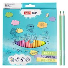 EASY PASTEL Trojhrann pastelky, 24 ks, 24 pastelovch barev