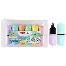 EASY Kids FLASH MINI PASTEL Sada pastelovch zvrazova, kulat, 6 barev