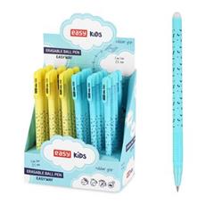 EASY WAY Pepisovateln kulikov pero, modr npl, 0,5 mm, 24 ks v balen, modr/lut