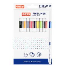 EASYLINER Sada barevnch mikrofix, npl na bz vody, 0,4 mm, 12 ks v balen