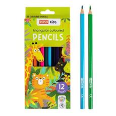 EASY Kids Trojhrann pastelky, 12 barev