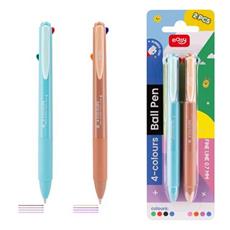 EASY 4-COLOURS tybarevn kulikov pera, semi-gel npl, 0,7 mm, 2 ks v balen (1+1 zdarma)