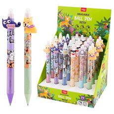 EASY Kids PETSY Gumovac kulikov pero, modr npl, 0,7 mm, 24 ks v balen, mix vzor