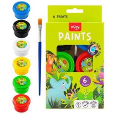 EASY Kids Neroztkav plaktov barvy se ttcem, 6 barev