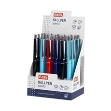 EASY SONTO Kuličkové pero, modrá semi-gelová náplň, 0,7 mm, 24 ks v balení