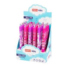 EASY Kids VENTURIO Kuličkové pero, modrá semi-gel náplň, 0,7 mm, 24 ks v balení, růžová-fialová