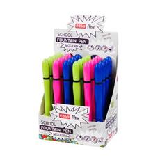 EASY MODERN Školní pero, modrá náplň, 24 ks v balení, mix barev