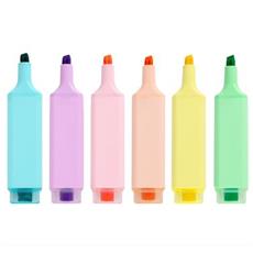 EASY FLASH PASTEL Sada klasických barevných zvýrazňovačů, 6 pastelových barev v balení