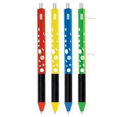 EASY VENTURIO Kuličkové pero, modrá semi-gel náplň, 0,7 mm, 24 ks v balení, červené-žluté-modré-zelené