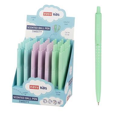 EASY Kids SWEETY Kulikov pero s vn, modr semi-gel npl, 0,5 mm, 42 ks v balen, zelen-rov-modr
