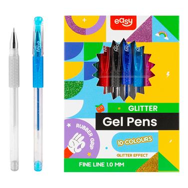 EASY Kids GLITTER Sada gelov�ch per se t�pytkami, 10 barev