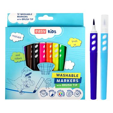 EASY Kids BRUSH ttcov fixy, vyprateln, 12 barev