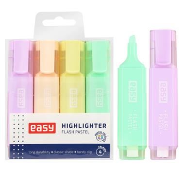 EASY FLASH PASTEL Sada pastelovch zvrazova, ploch, 4 barvy